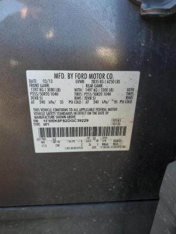 Photo 12 VIN: 1FM5K8F82DGC39229 - FORD EXPLORER L 