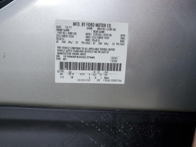 Photo 12 VIN: 1FM5K8F82HGC37440 - FORD EXPLORER 