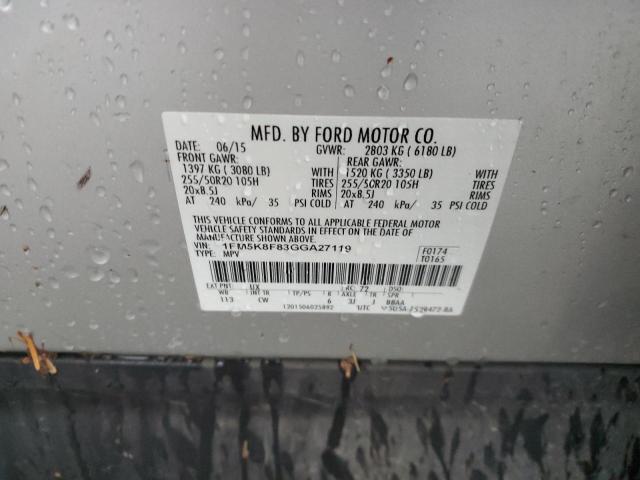 Photo 13 VIN: 1FM5K8F83GGA27119 - FORD EXPLORER L 