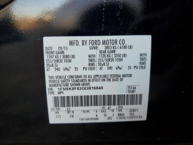 Photo 13 VIN: 1FM5K8F83GGB16849 - FORD EXPLORER L 