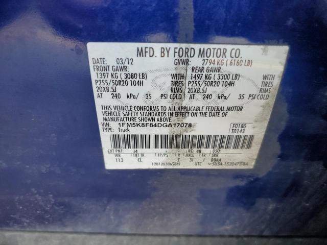 Photo 12 VIN: 1FM5K8F84DGA17078 - FORD EXPLORER 