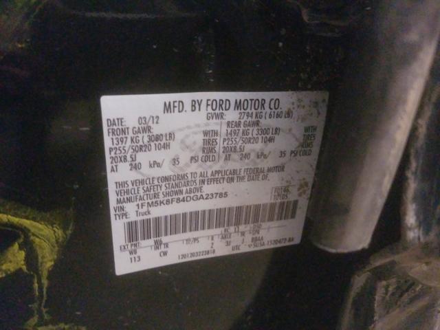 Photo 9 VIN: 1FM5K8F84DGA23785 - FORD EXPLORER L 