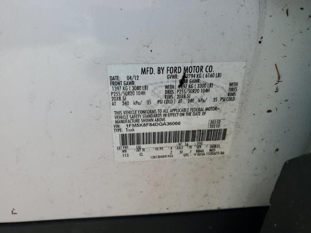 Photo 12 VIN: 1FM5K8F84DGA36066 - FORD EXPLORER L 