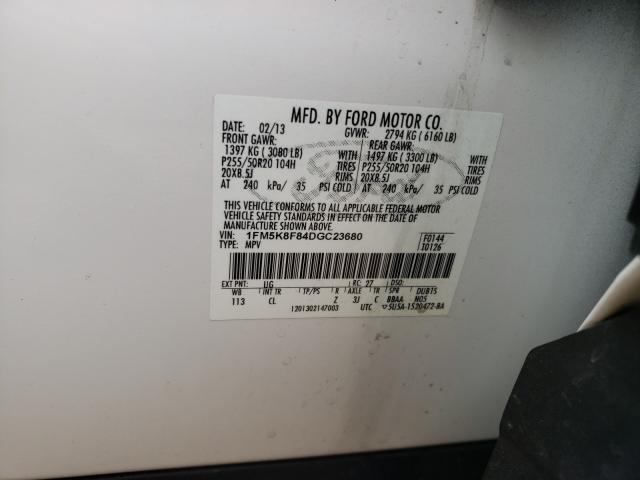 Photo 9 VIN: 1FM5K8F84DGC23680 - FORD EXPLORER L 