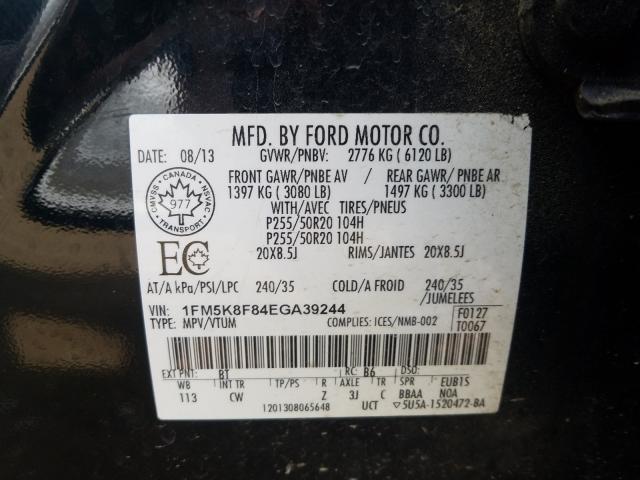 Photo 9 VIN: 1FM5K8F84EGA39244 - FORD EXPLORER L 