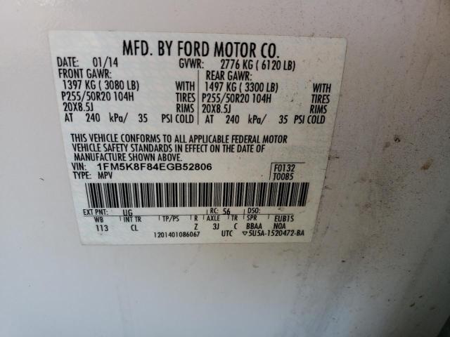 Photo 12 VIN: 1FM5K8F84EGB52806 - FORD EXPLORER L 