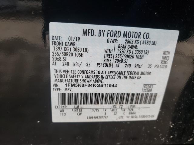 Photo 9 VIN: 1FM5K8F84KGB11944 - FORD EXPLORER 