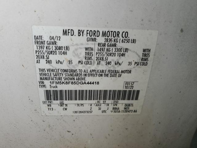 Photo 13 VIN: 1FM5K8F85DGA44418 - FORD EXPLORER 