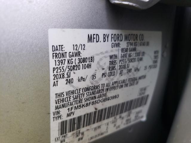 Photo 9 VIN: 1FM5K8F85DGB93993 - FORD EXPLORER L 