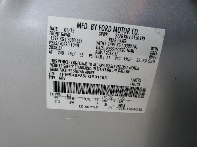 Photo 12 VIN: 1FM5K8F85FGB91163 - FORD EXPLORER L 