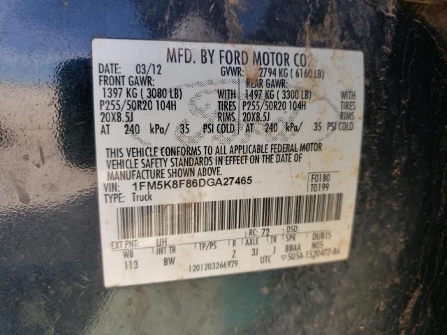 Photo 11 VIN: 1FM5K8F86DGA27465 - FORD EXPLORER L 