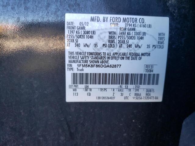 Photo 12 VIN: 1FM5K8F86DGA62877 - FORD EXPLORER L 