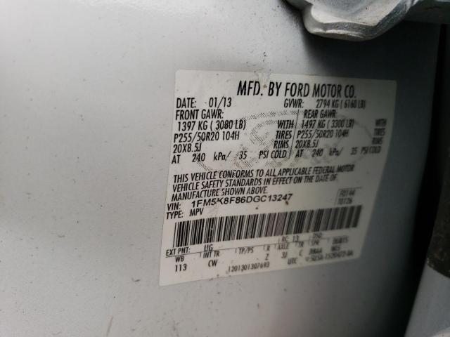 Photo 12 VIN: 1FM5K8F86DGC13247 - FORD EXPLORER 