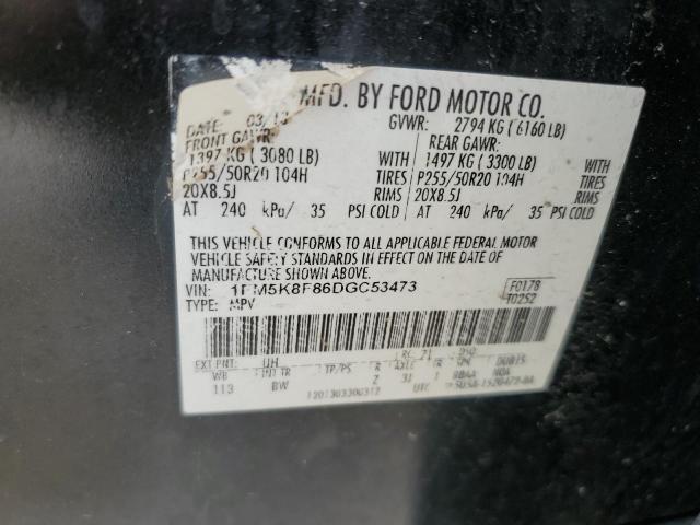 Photo 12 VIN: 1FM5K8F86DGC53473 - FORD EXPLORER 