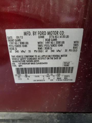 Photo 12 VIN: 1FM5K8F86EGA85450 - FORD EXPLORER L 