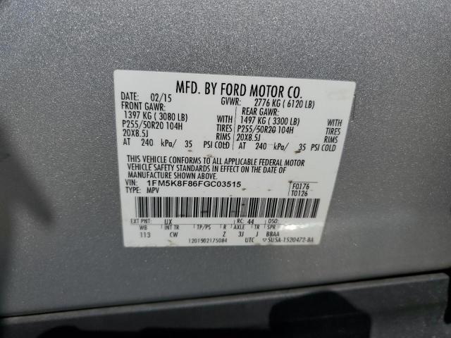 Photo 11 VIN: 1FM5K8F86FGC03515 - FORD EXPLORER L 