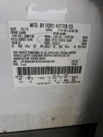 Photo 13 VIN: 1FM5K8F87DGA65335 - FORD EXPLORER L 