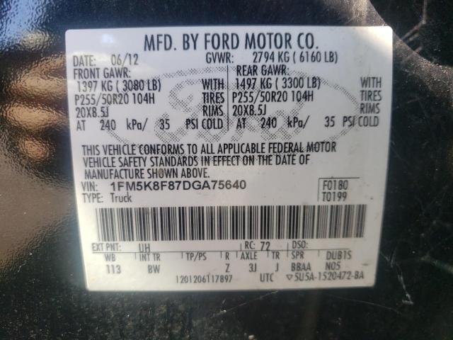 Photo 9 VIN: 1FM5K8F87DGA75640 - FORD EXPLORER L 