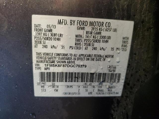 Photo 13 VIN: 1FM5K8F87DGC78379 - FORD EXPLORER L 