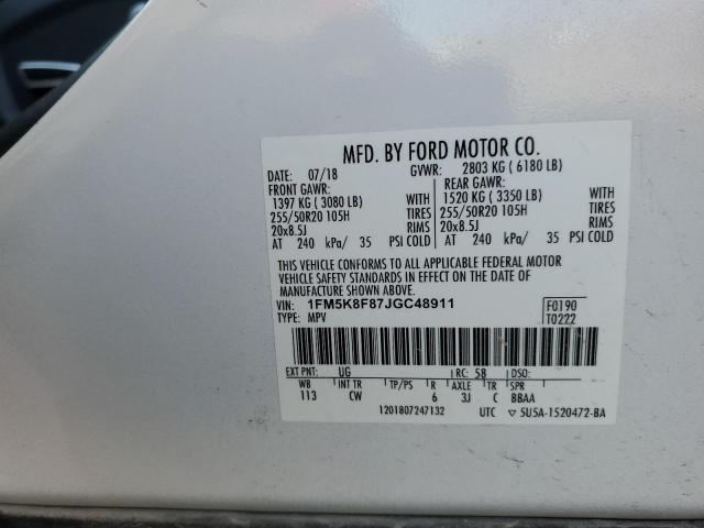 Photo 13 VIN: 1FM5K8F87JGC48911 - FORD EXPLORER 