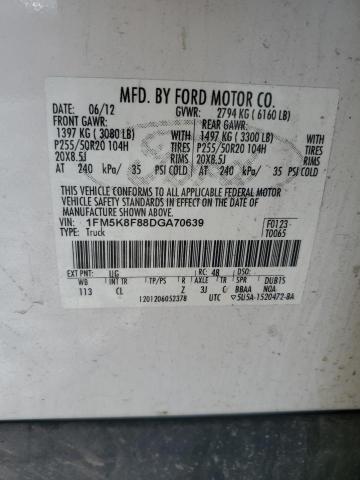 Photo 12 VIN: 1FM5K8F88DGA70639 - FORD EXPLORER 