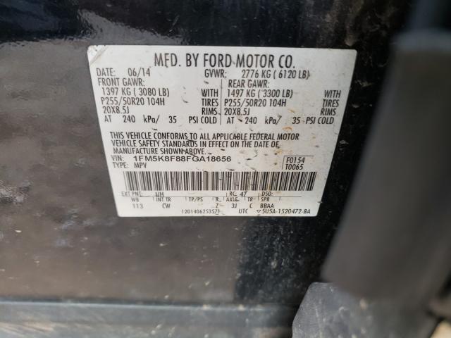 Photo 9 VIN: 1FM5K8F88FGA18656 - FORD EXPLORER L 