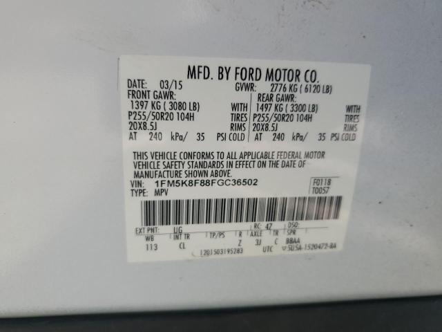 Photo 11 VIN: 1FM5K8F88FGC36502 - FORD EXPLORER 