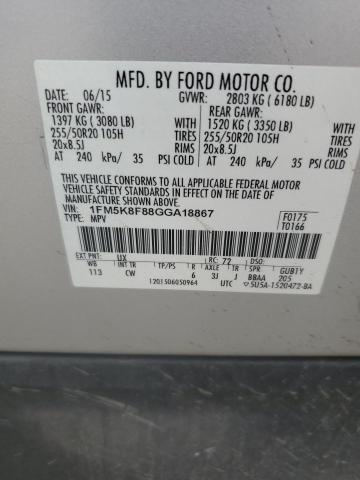 Photo 12 VIN: 1FM5K8F88GGA18867 - FORD EXPLORER L 