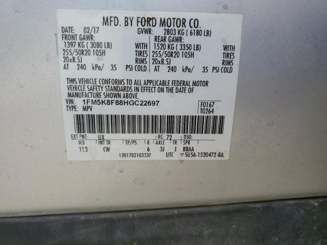 Photo 12 VIN: 1FM5K8F88HGC22697 - FORD EXPLORER L 