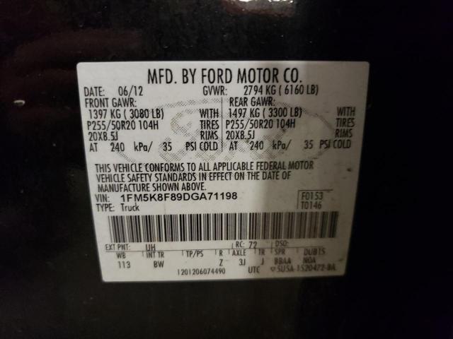 Photo 12 VIN: 1FM5K8F89DGA71198 - FORD EXPLORER L 