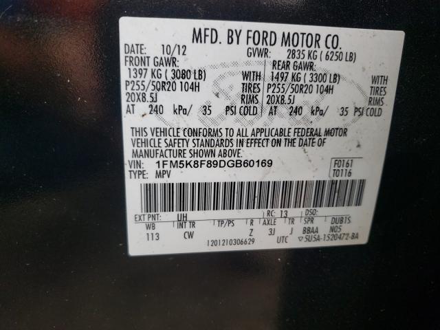 Photo 9 VIN: 1FM5K8F89DGB60169 - FORD EXPLORER L 