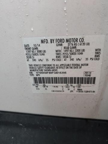 Photo 12 VIN: 1FM5K8F89FGB15395 - FORD EXPLORER L 