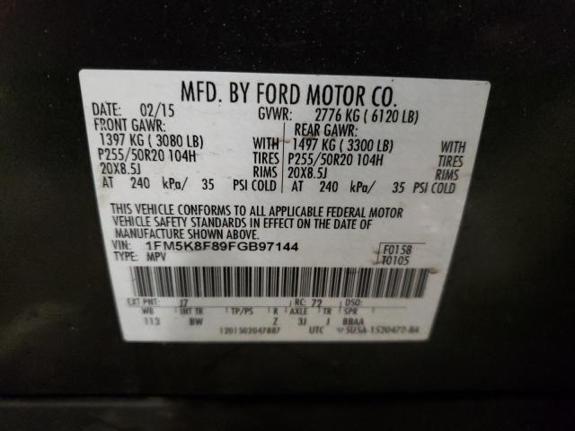 Photo 12 VIN: 1FM5K8F89FGB97144 - FORD EXPLORER L 