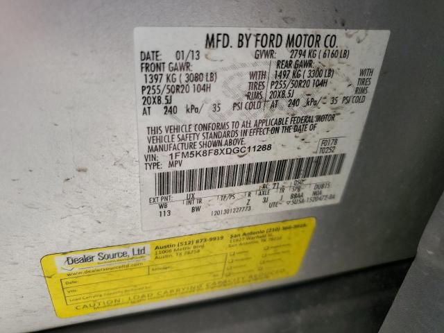 Photo 12 VIN: 1FM5K8F8XDGC11288 - FORD EXPLORER L 