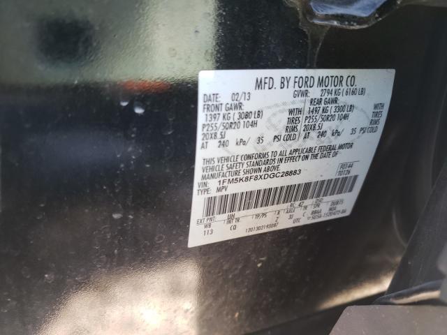 Photo 9 VIN: 1FM5K8F8XDGC28883 - FORD EXPLORER L 