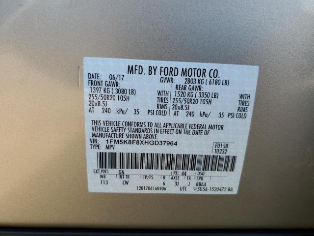 Photo 9 VIN: 1FM5K8F8XHGD37964 - FORD EXPLORER L 