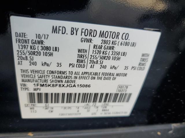 Photo 12 VIN: 1FM5K8F8XJGA15086 - FORD EXPLORER L 