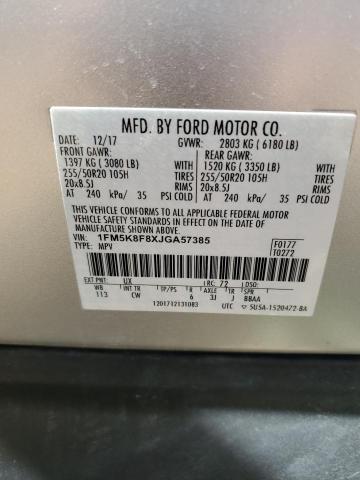 Photo 12 VIN: 1FM5K8F8XJGA57385 - FORD EXPLORER 