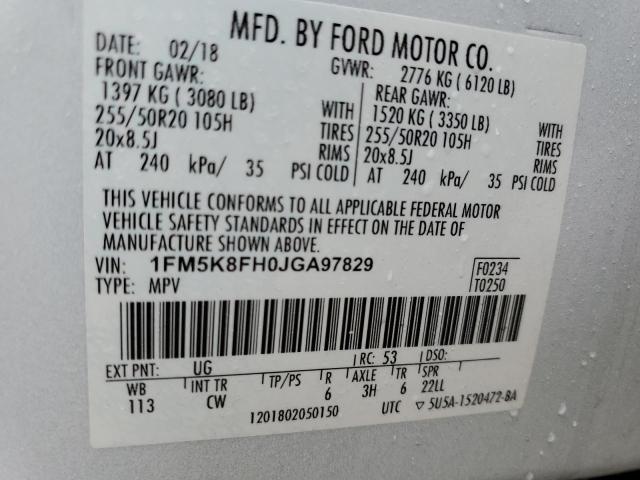 Photo 13 VIN: 1FM5K8FH0JGA97829 - FORD EXPLORER L 