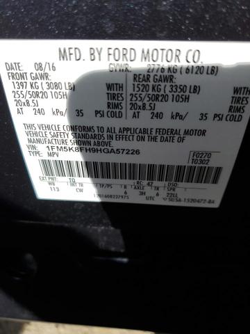 Photo 12 VIN: 1FM5K8FH9HGA57226 - FORD EXPLORER L 