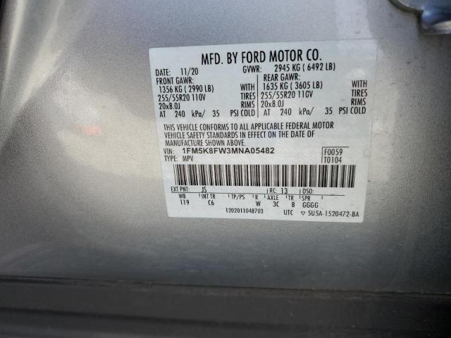 Photo 12 VIN: 1FM5K8FW3MNA05482 - FORD EXPLORER L 