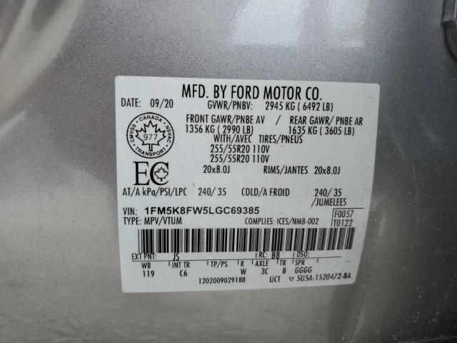 Photo 12 VIN: 1FM5K8FW5LGC69385 - FORD EXPLORER L 