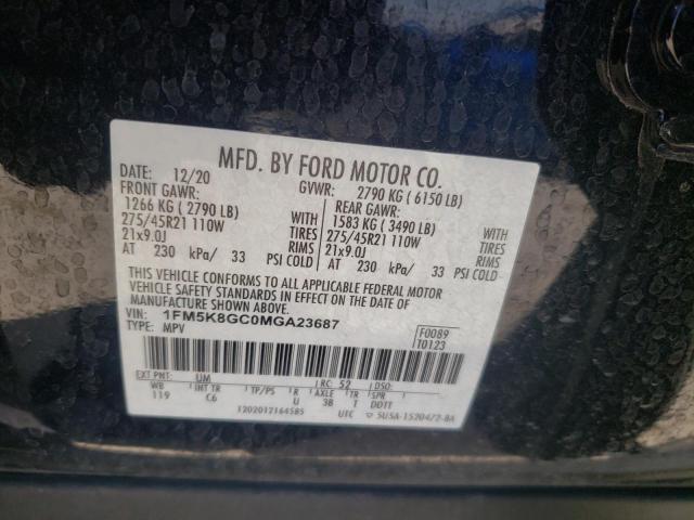 Photo 9 VIN: 1FM5K8GC0MGA23687 - FORD EXPLORER 