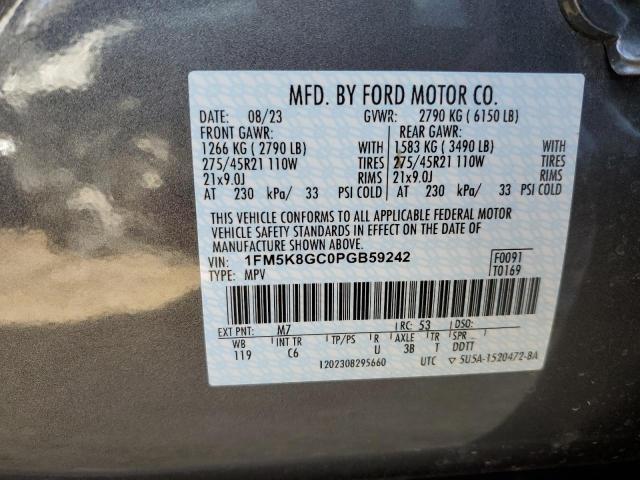 Photo 12 VIN: 1FM5K8GC0PGB59242 - FORD EXPLORER 