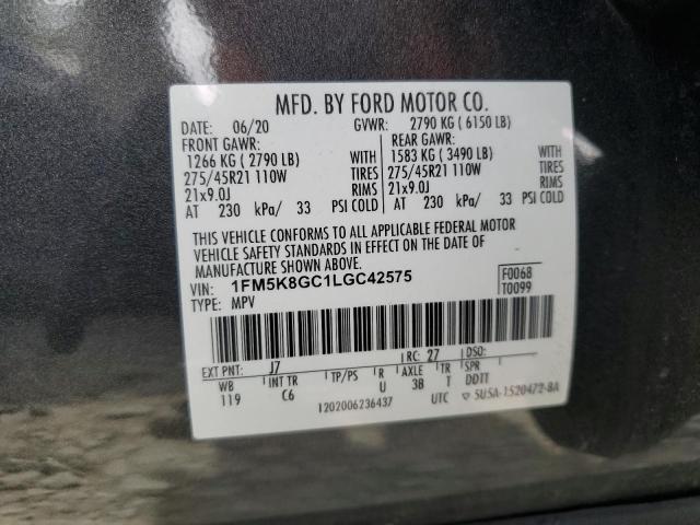 Photo 12 VIN: 1FM5K8GC1LGC42575 - FORD EXPLORER S 