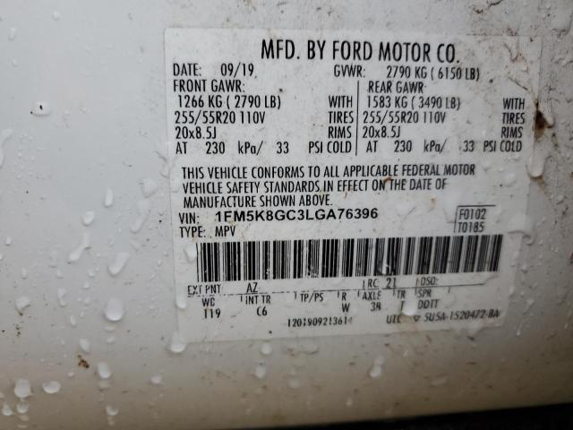 Photo 12 VIN: 1FM5K8GC3LGA76396 - FORD EXPLORER S 