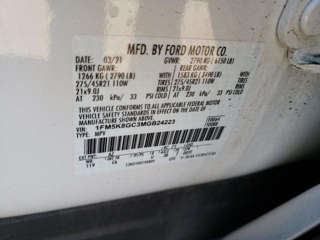 Photo 12 VIN: 1FM5K8GC3MGB24223 - FORD EXPLORER S 