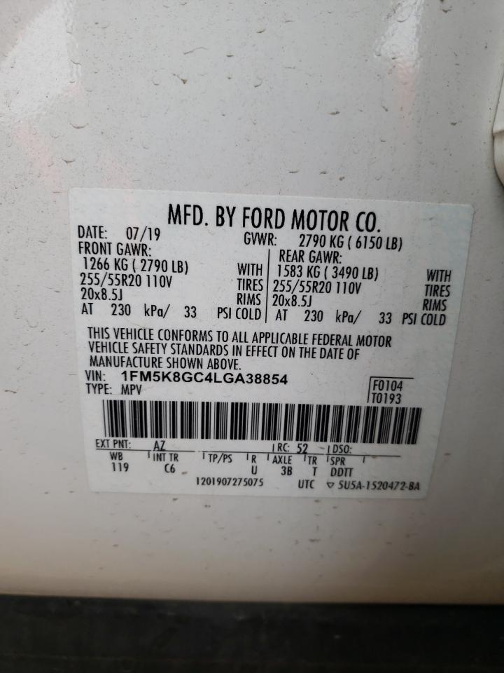 Photo 13 VIN: 1FM5K8GC4LGA38854 - FORD EXPLORER 