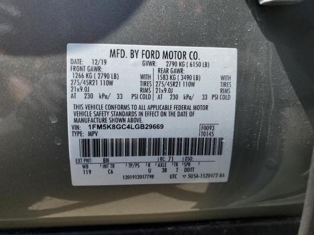 Photo 12 VIN: 1FM5K8GC4LGB29669 - FORD EXPLORER 