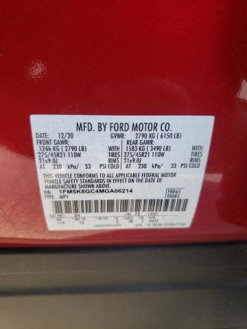 Photo 13 VIN: 1FM5K8GC4MGA06214 - FORD EXPLORER 